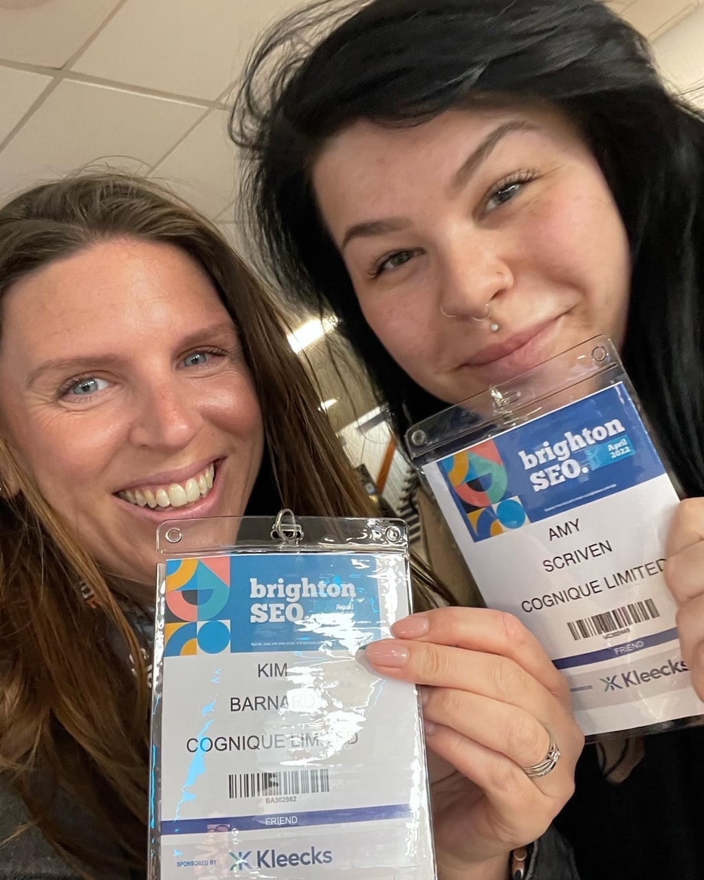 Kim and Amy at BrightonSEO