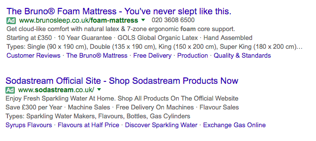 Adwords copy examples