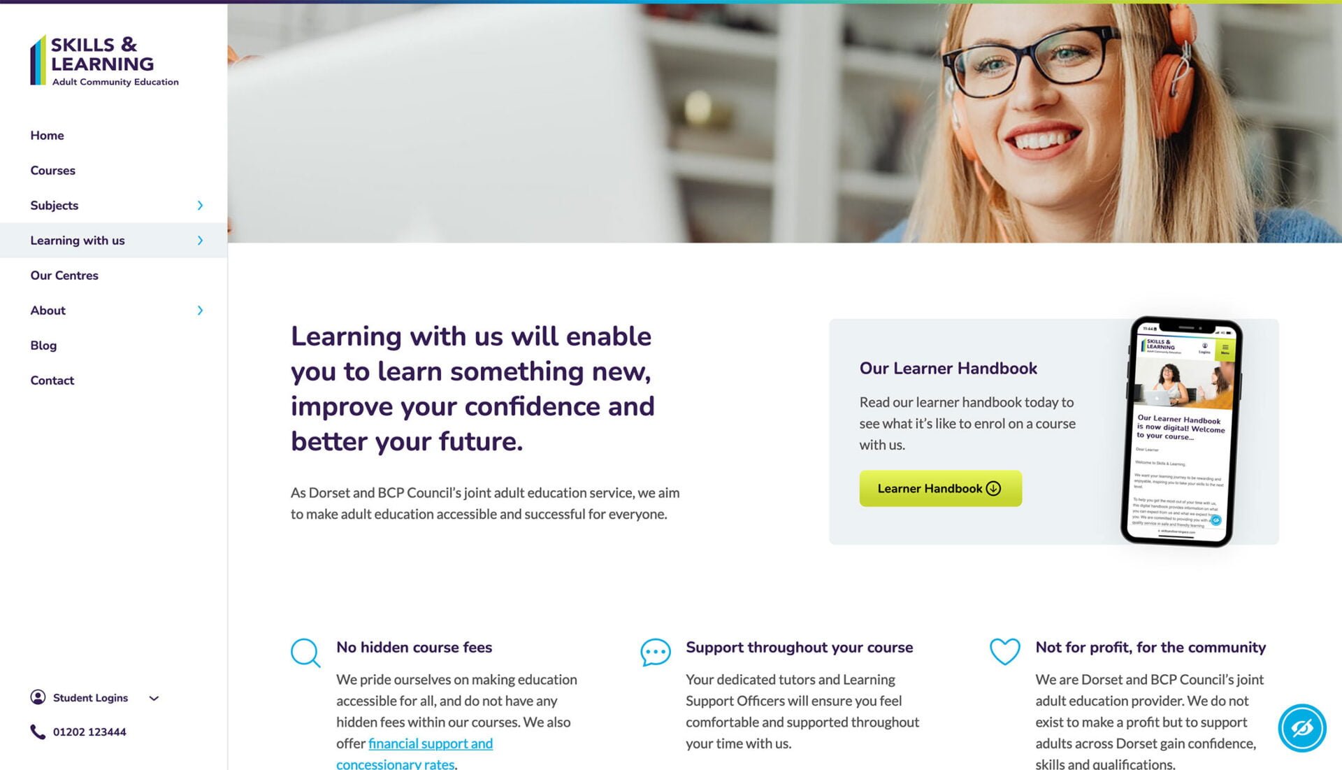 Skills & Learning website case study
