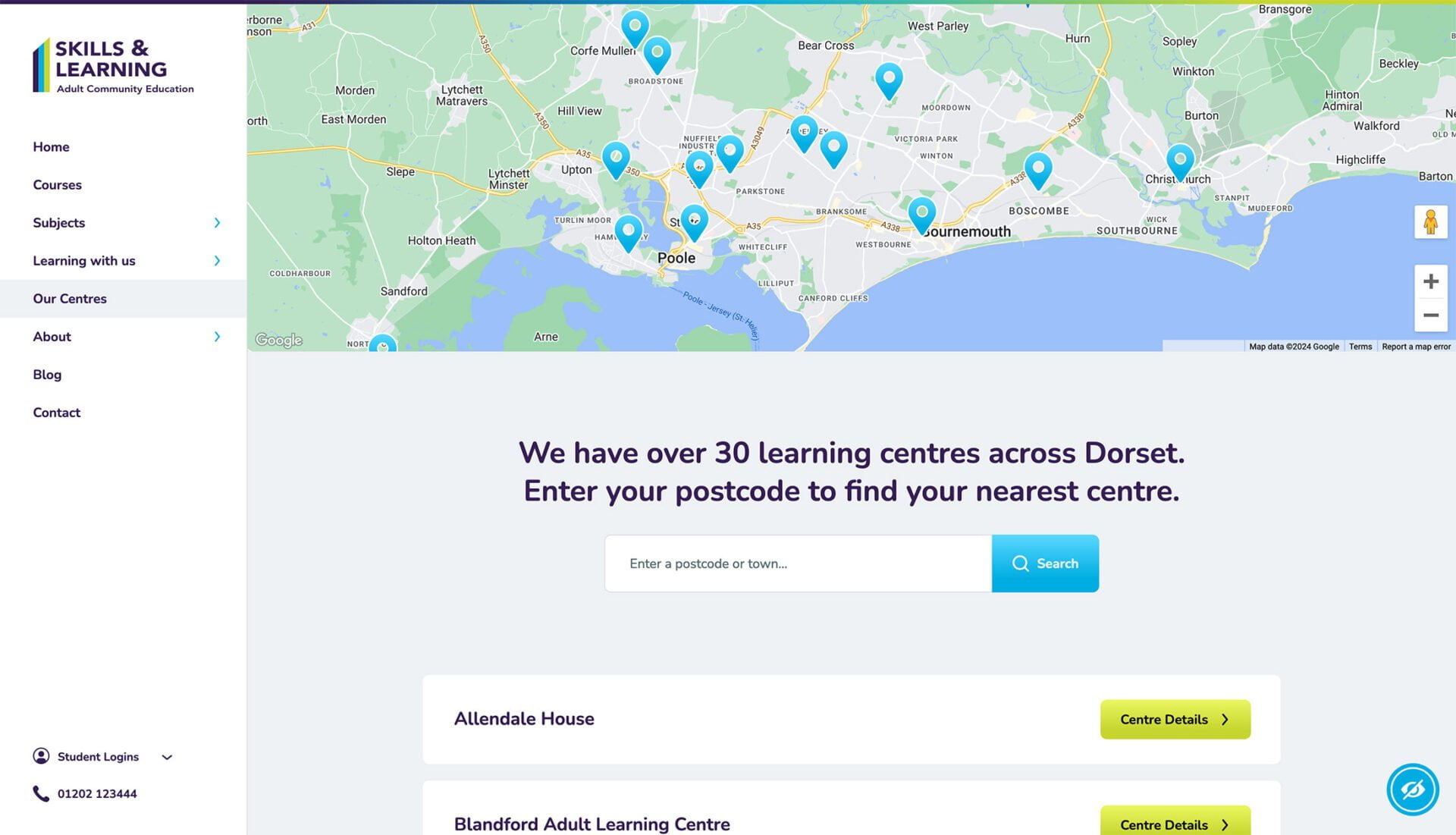 Skills & Learning website case study